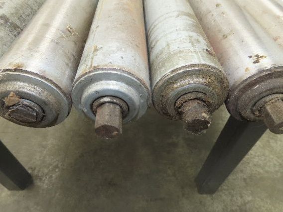 2.5" Gravity Conveyor Roller 52"BF Pallet Conveyor 11/16" Hex Axle Lot of 10