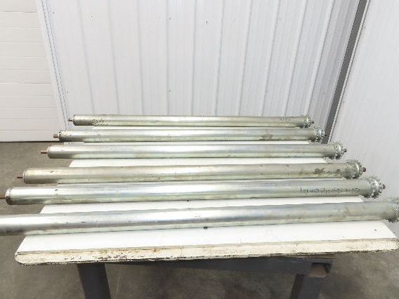 2.5" Galvanized Conveyor Roller Double Sprocket 52" Pallet Conveyor Lot of 6
