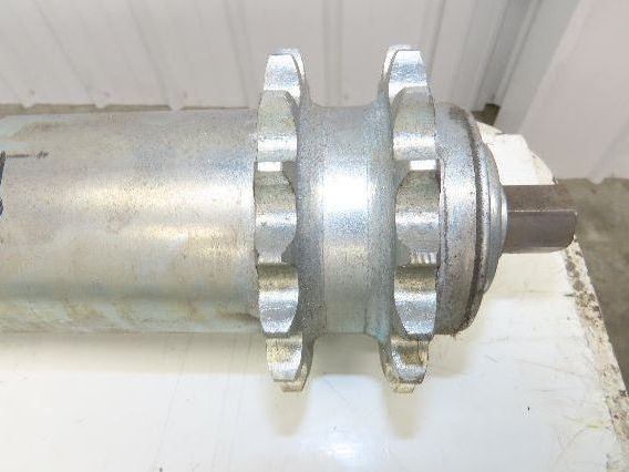 2.5" Galvanized Conveyor Roller Double Sprocket 52" Pallet Conveyor Lot of 6