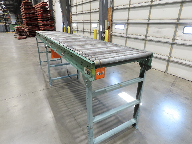 Roach 36"x 15' Live Roller Conveyor 33"BF Line Shaft O-Ring Drive 65fpm 460V 3PH