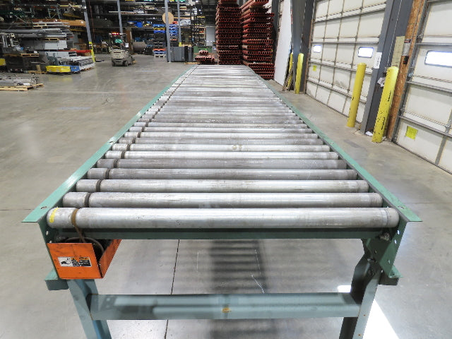 Roach 36"x 15' Live Roller Conveyor 33"BF Line Shaft O-Ring Drive 65fpm 460V 3PH