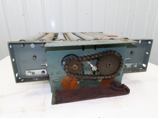 Hytrol 24" Accumulation Roller Conveyor Double Tail Pulley Joiner Section 21"BF