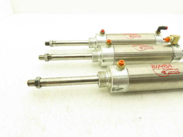 Bimba 313.75-DXP Pneumatic Air Cylinder 2" Bore 3-3/4" Stroke 5/8" Rod Lot of 3