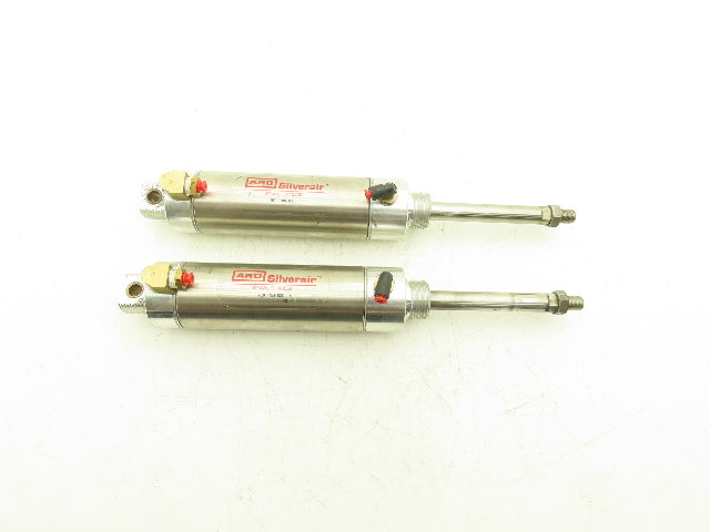 ARO 313.75-DXP Pneumatic Air Cylinder Silverair 2" Bore 3-3/4" Stroke 5/8" Rod