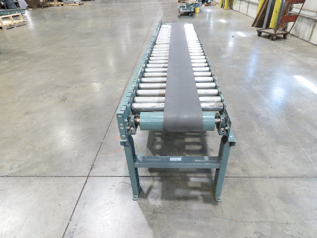 Hytrol 24"x 10' Belt-Over Roller Conveyor 21"BF Center Drive 1Hp 230/460V 136fpm