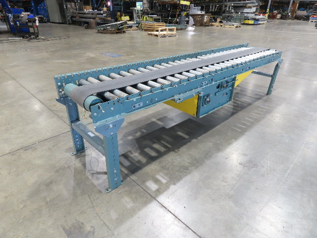 Hytrol 24"x 10' Belt-Over Roller Conveyor 21"BF Center Drive 1Hp 230/460V 136fpm