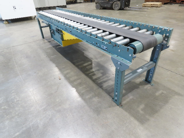 Hytrol 24"x 10' Belt-Over Roller Conveyor 21"BF Center Drive 1Hp 230/460V 136fpm