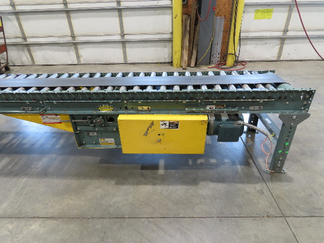 Hytrol 24"x 10' Belt-Over Roller Conveyor 21"BF Center Drive 1Hp 230/460V 136fpm