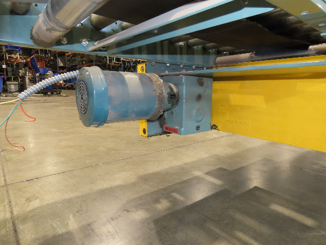 Hytrol 24"x 10' Belt-Over Roller Conveyor 21"BF Center Drive 1Hp 230/460V 136fpm