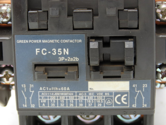 Matsushita BMF635 | FC35N-3P+2a2b Contactor 20Hp 600v 3Ph 45A 200v Coil