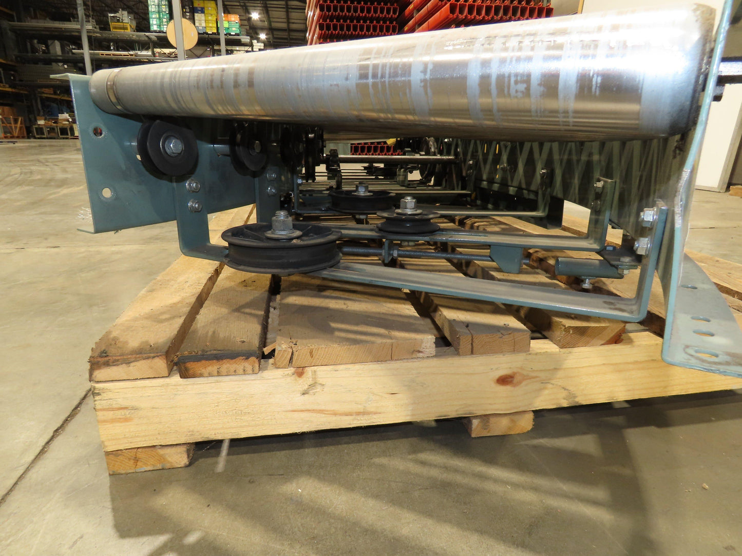 Hytrol 45° S-Curve 24" Accumulation Roller Conveyor 21"BF Slave Belt Drive 9' 6"