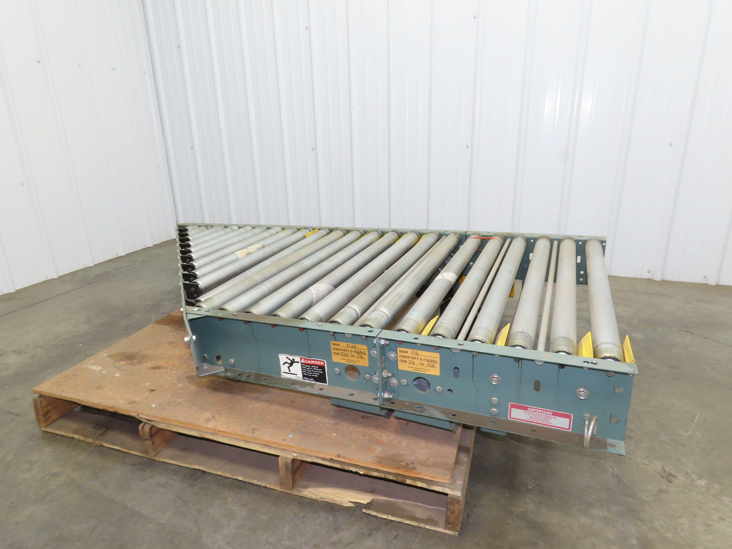 Hytrol 36" Accumulation Roller Conveyor 45° Diverter Spur V-Belt Slave Drive