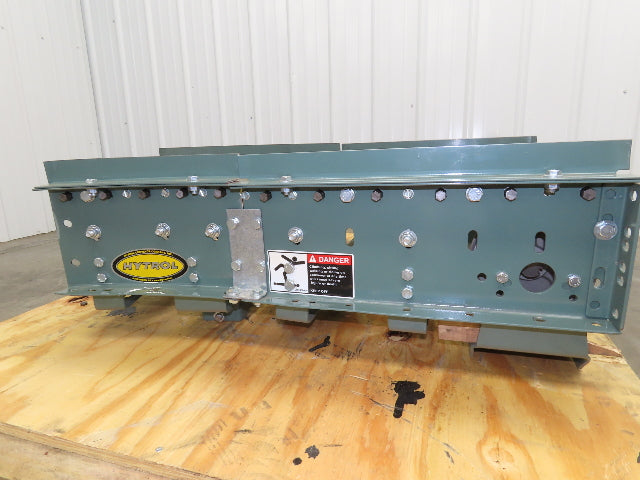 Hytrol 24" Accumulation Roller Conveyor 22.5° LH Curve Slave Belt Drive 38"L