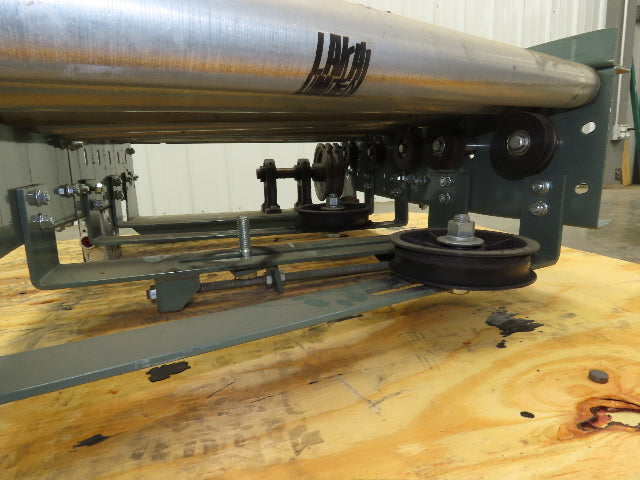 Hytrol 24" Accumulation Roller Conveyor 22.5° LH Curve Slave Belt Drive 38"L