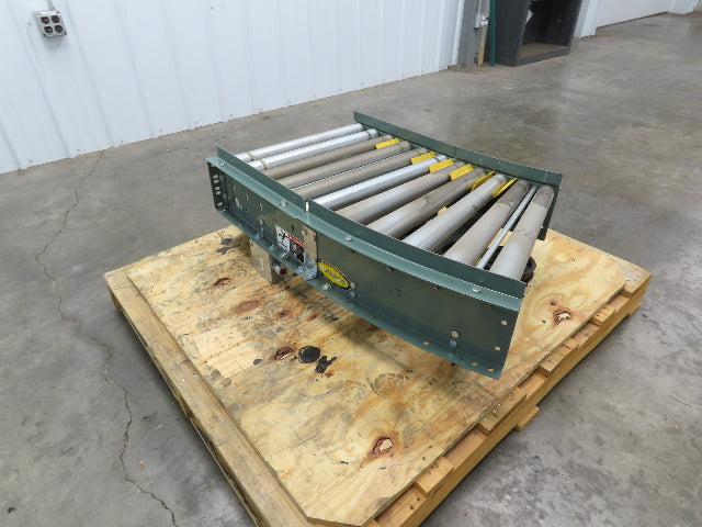 Hytrol 24" Accumulation Roller Conveyor 22.5° LH Curve Slave Belt Drive 38"L