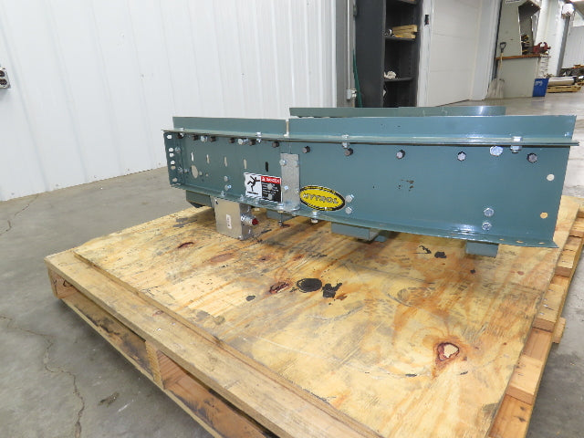 Hytrol 24" Accumulation Roller Conveyor 22.5° LH Curve Slave Belt Drive 38"L
