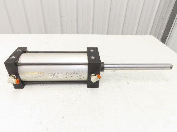 TRD Bimba Pneumatic Air Cylinder 4" Bore 8" Stroke 250 PSI 10.25" Extended Rod