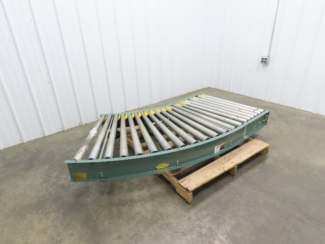 Hytrol 36" Accumulation Roller Conveyor 45° Curve V-Belt Slave Drive 33"BF