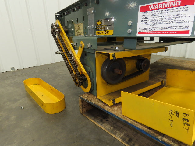 Hytrol 36" Accumulation Roller Conveyor 45° RH Curve V-Belt Drive 1Hp 460V 3PH