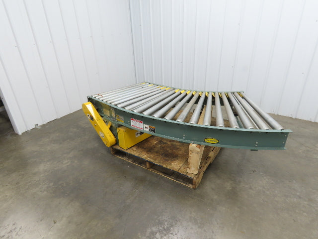 Hytrol 36" Accumulation Roller Conveyor 45° RH Curve V-Belt Drive 1Hp 460V 3PH