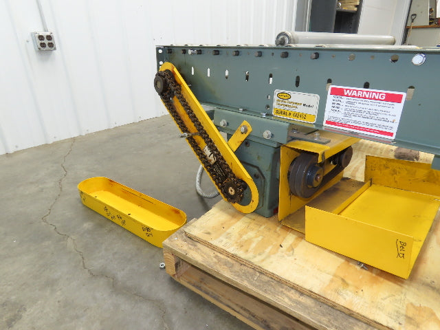 Hytrol 36" Accumulation Roller Conveyor 30° RH Curve V-Belt Drive 1Hp 460V 3PH