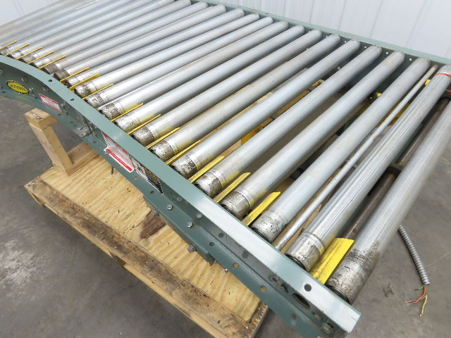 Hytrol 36" Accumulation Roller Conveyor 30° RH Curve V-Belt Drive 1Hp 460V 3PH