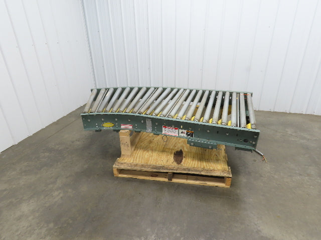 Hytrol 36" Accumulation Roller Conveyor 30° RH Curve V-Belt Drive 1Hp 460V 3PH