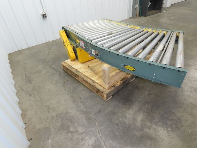 Hytrol 36" Accumulation Roller Conveyor 30° RH Curve V-Belt Drive 1Hp 460V 3PH