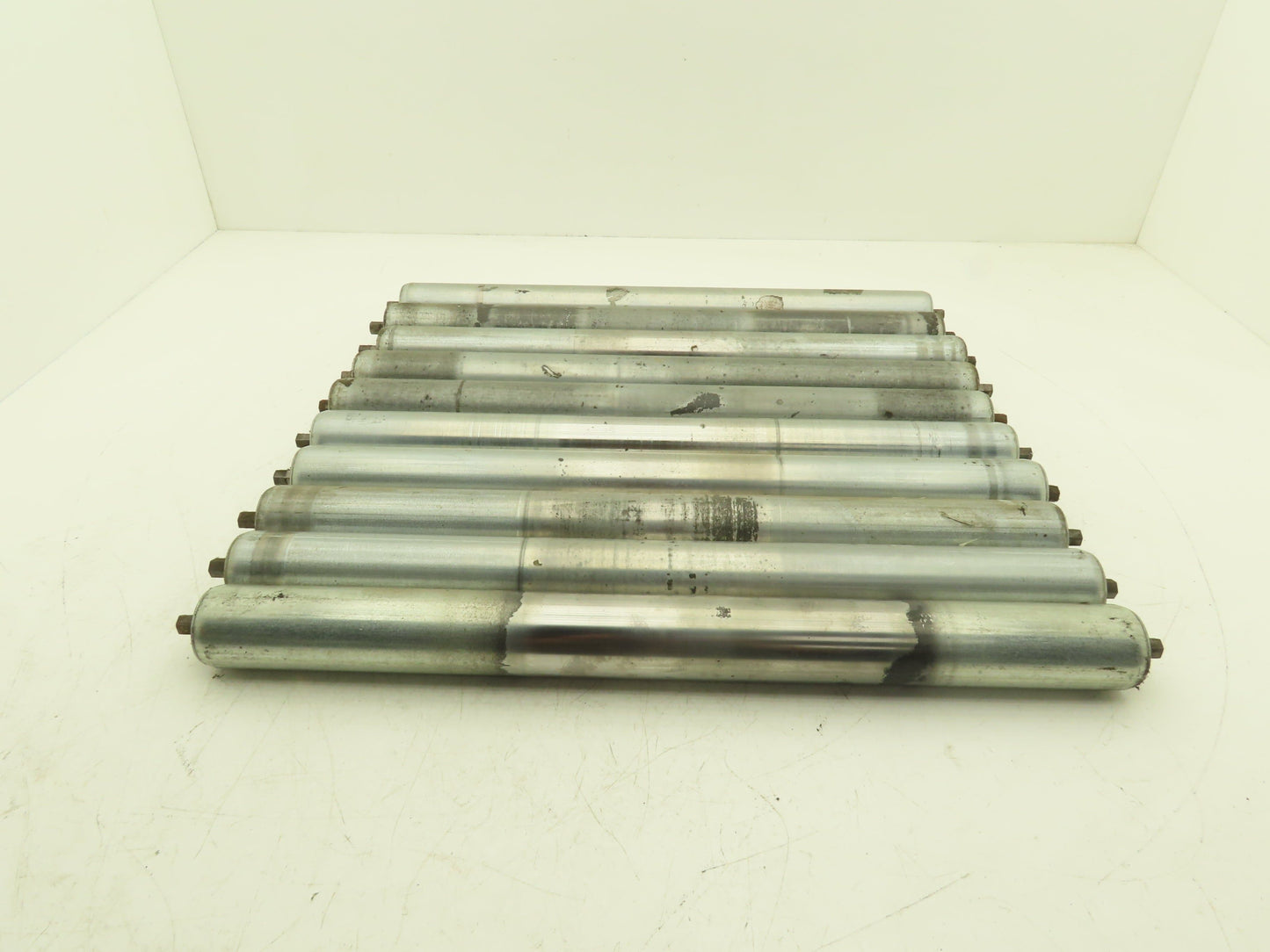 Hytrol 24" Conveyor Roller 1.9" x 21"BF Galvanized Steel 7/16" Hex Lot of 10