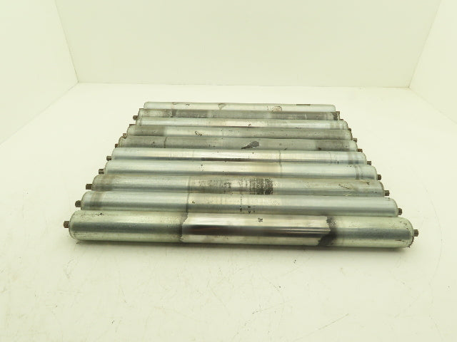 Hytrol 24" Conveyor Roller 1.9" x 21"BF Galvanized Steel 7/16" Hex Lot of 10