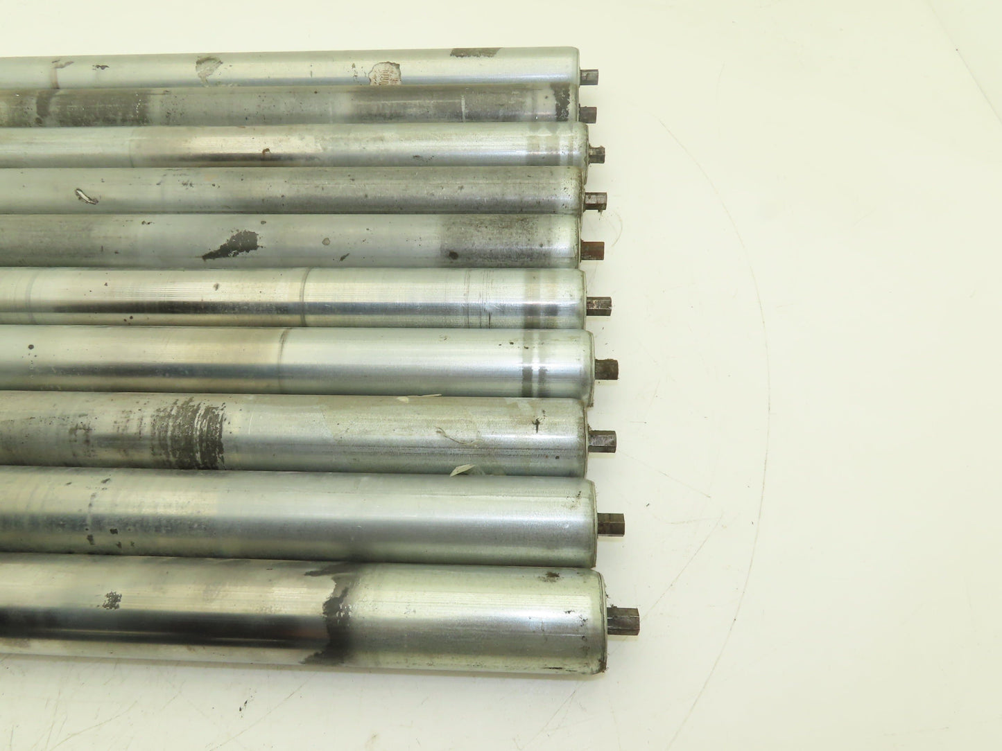 Hytrol 24" Conveyor Roller 1.9" x 21"BF Galvanized Steel 7/16" Hex Lot of 10