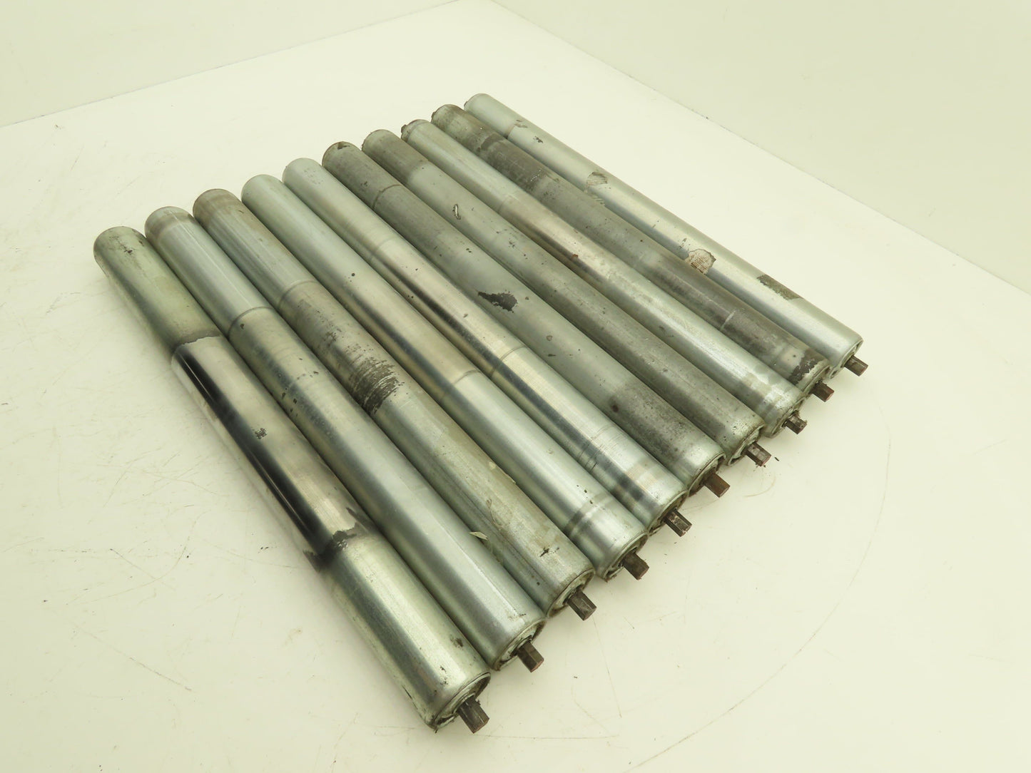 Hytrol 24" Conveyor Roller 1.9" x 21"BF Galvanized Steel 7/16" Hex Lot of 10