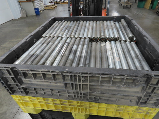 Hytrol 24" Conveyor Roller 1.9" x 21"BF Galvanized Steel 7/16" Hex Lot of 10