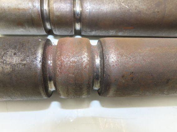 Curve Conveyor Tapered Roller 39"BF Grooved Galvanized Steel 7/16" Hex Lot of 7