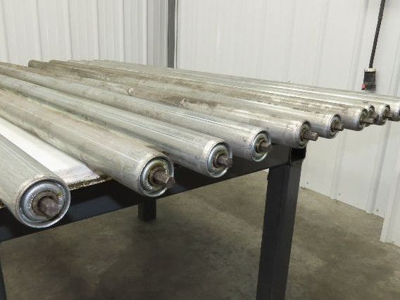 Conveyor Roller 1.9" x 60"BF Galvanized Steel 7/16" Hex Axle Lot of 11