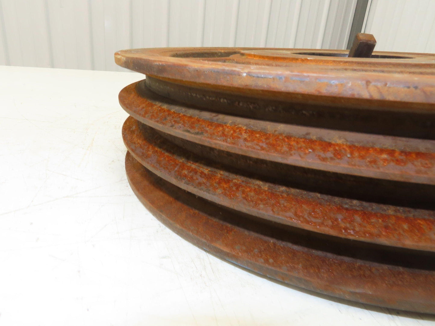 3-Groove C 0.88" V-Belt Pulley Sheave R1 Taper Bushed 14.5" OD 1-15/16" Bore