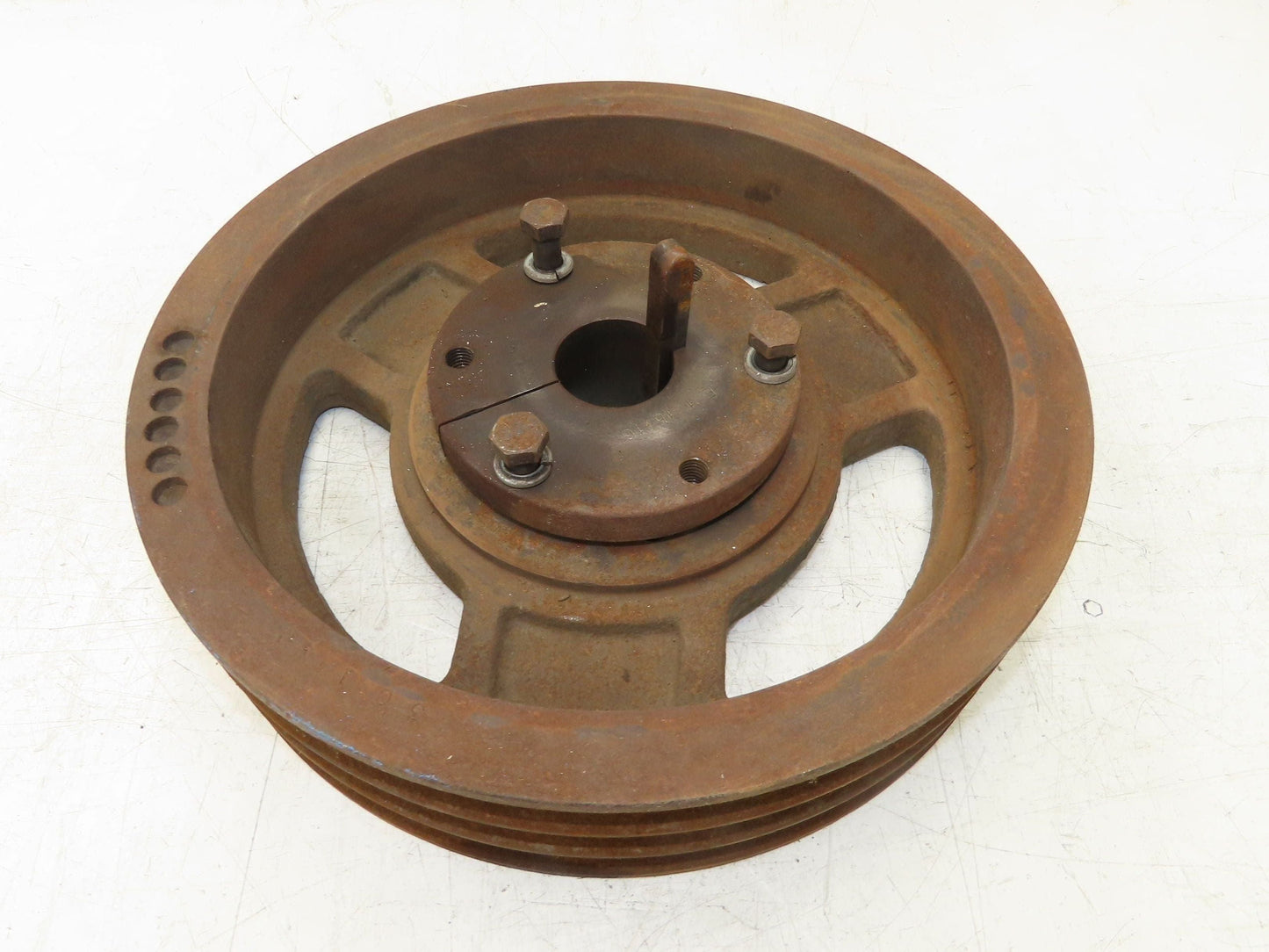3-Groove C 0.88" V-Belt Pulley Sheave R1 Taper Bushed 14.5" OD 1-15/16" Bore