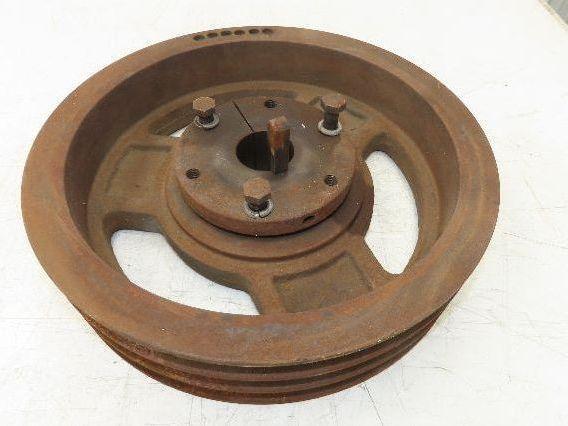 3-Groove C 0.88" V-Belt Pulley Sheave R1 Taper Bushed 14.5" OD 1-15/16" Bore
