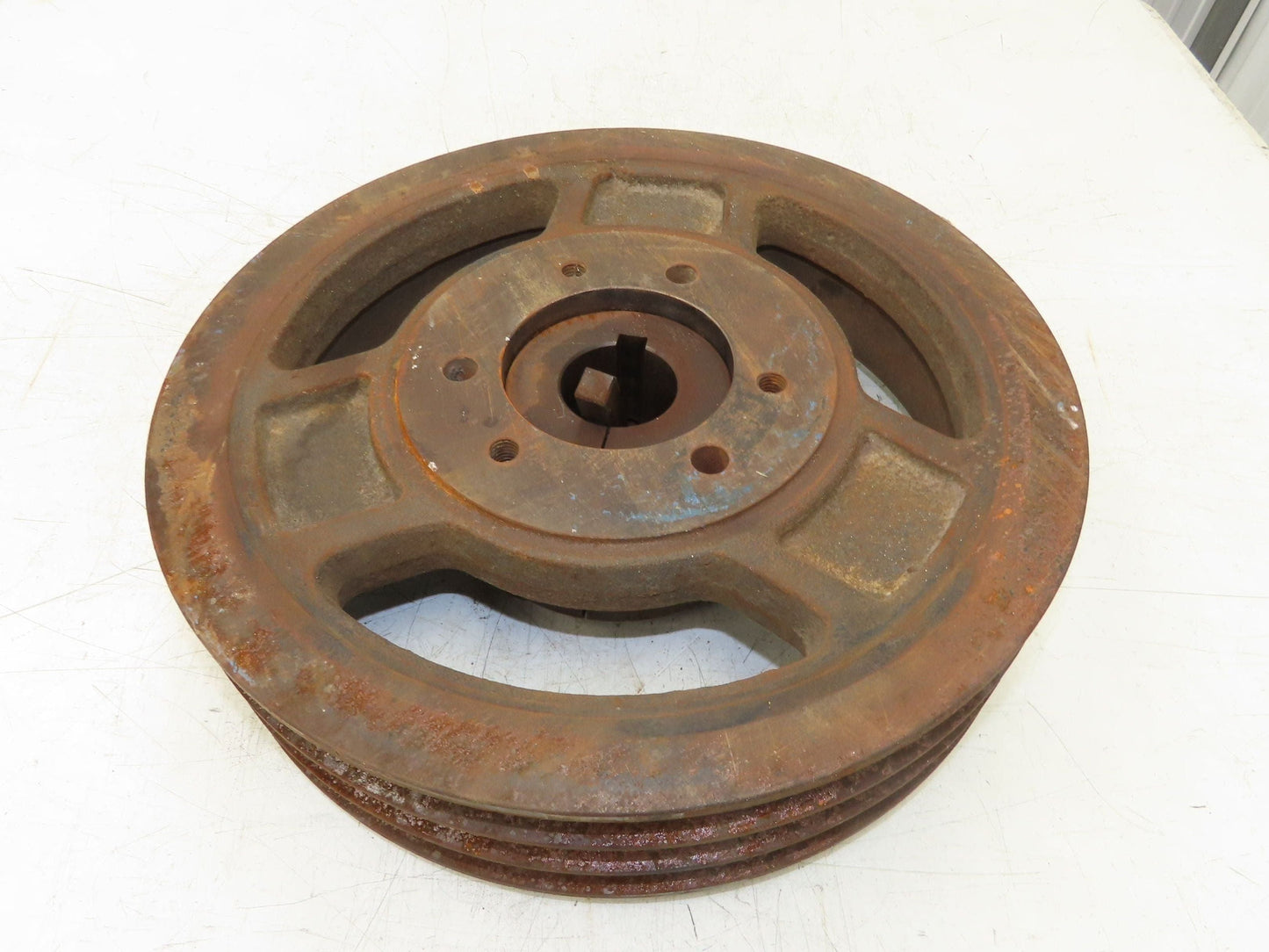 3-Groove C 0.88" V-Belt Pulley Sheave R1 Taper Bushed 14.5" OD 1-15/16" Bore