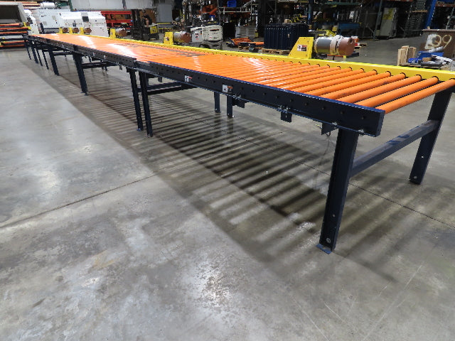 55"x 48' 4" Chain Drive Live Roller Conveyor 48"BF 1.9" Urethane Roller 460V 3PH