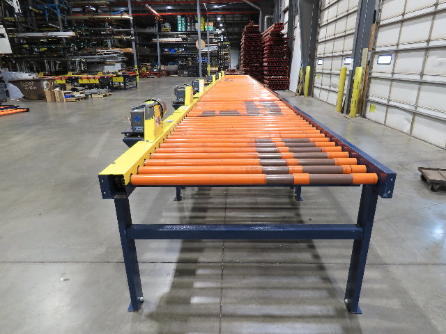 55"x 48' 4" Chain Drive Live Roller Conveyor 48"BF 1.9" Urethane Roller 460V 3PH