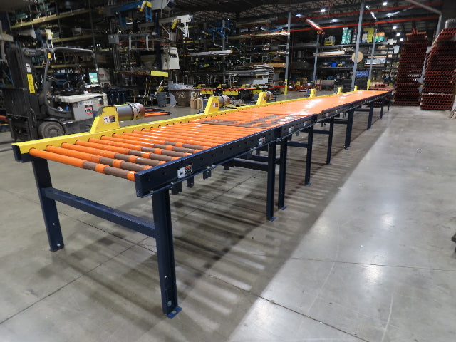 55"x 48' 4" Chain Drive Live Roller Conveyor 48"BF 1.9" Urethane Roller 460V 3PH