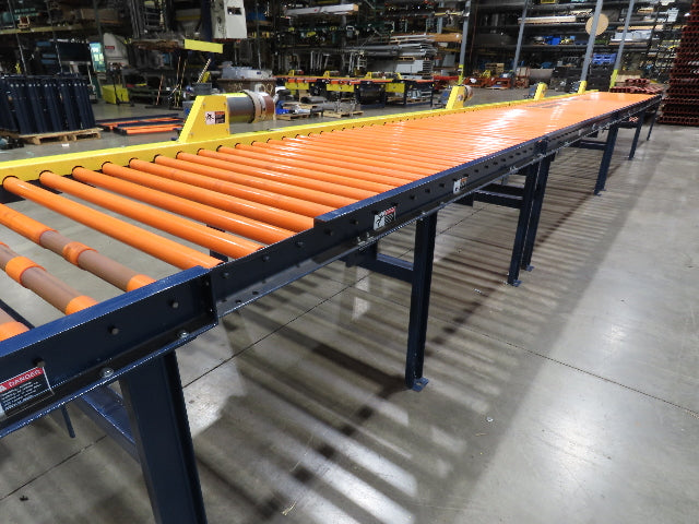 55"x 48' 4" Chain Drive Live Roller Conveyor 48"BF 1.9" Urethane Roller 460V 3PH