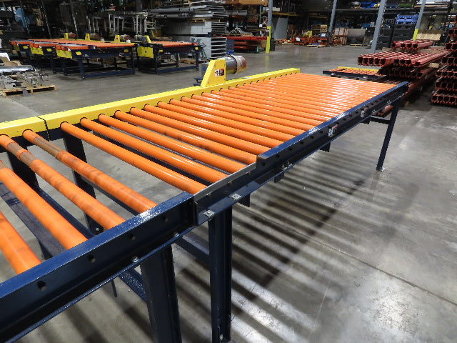 55"x 48' 4" Chain Drive Live Roller Conveyor 48"BF 1.9" Urethane Roller 460V 3PH