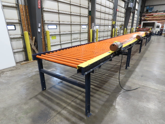 55"x 48' 4" Chain Drive Live Roller Conveyor 48"BF 1.9" Urethane Roller 460V 3PH