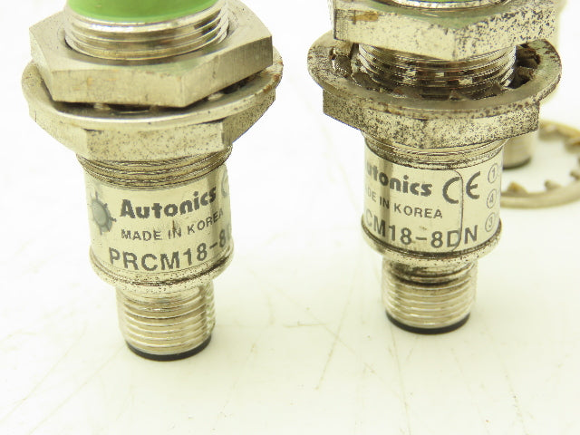 Autonics PRCM18-8DN Sensor 8mm Sensing Distance M18 12/24vDC Lot of 3