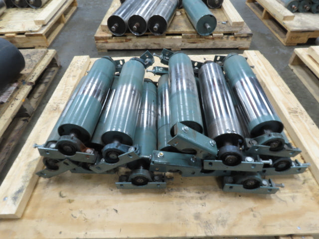 Hytrol 4"x 15.5" Crowned Tail Pulley for 24" Conveyor 21"BF 1" Shaft w/Bearings