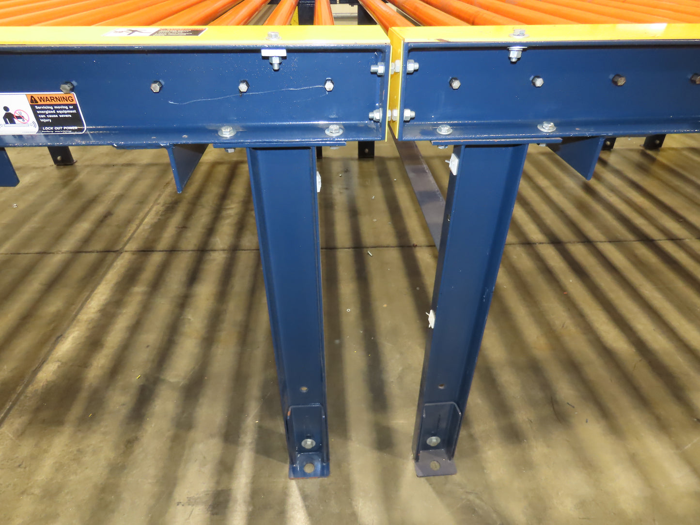 81"x 28' Chain Drive Live Roller Conveyor 74"BF 1.9" Urethane Roller 460V 3PH