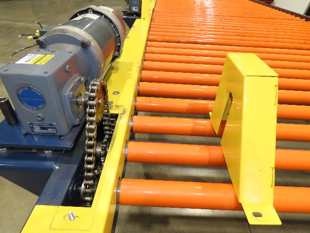81"x 28' Chain Drive Live Roller Conveyor 74"BF 1.9" Urethane Roller 460V 3PH