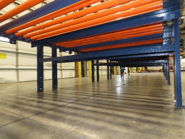 81"x 28' Chain Drive Live Roller Conveyor 74"BF 1.9" Urethane Roller 460V 3PH